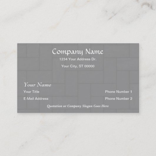 デザイナーフロアーリングの木製のタイルの名刺 名刺 (正面)