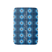 デザイナーフローラマット(青と黒) バスマット (正面縦)