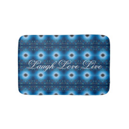 デザイナーフローラマット（青と黒） バスマット