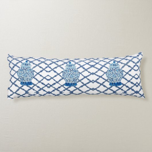 デザイナーブルーホワイトジンジャージャー  ボディピロー (裏面)