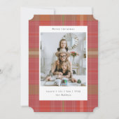 デザイナープレイドフォトカラー変更クリスマスカード シーズンカード (正面)