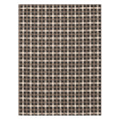 デザイナープレイド/タータンチェックパターン茶色と黒 テーブルクロス (正面)