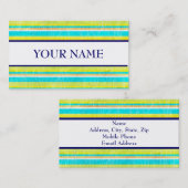 デザイナープロフストライプのァイルのカード 名刺 (正面/裏面)