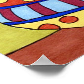 デザイナーベイルのレインボーデイジー ポスター (角)