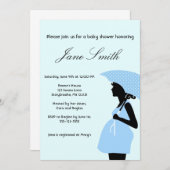 デザイナーベビーシャワー 招待状 (正面/裏面)