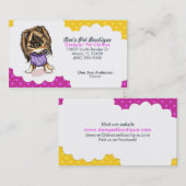 デザイナーペットストアブティックポメラニア犬プラムドット 名刺 (正面/裏面)