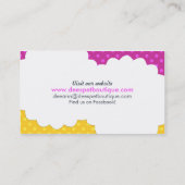 デザイナーペットストアブティックポメラニア犬プラムドット 名刺 (裏面)