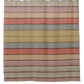 デザイナーミュートストライプ シャワーカーテン (正面)