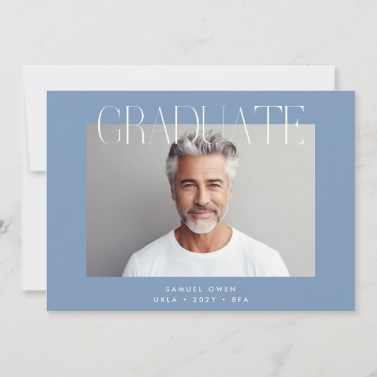 デザイナーモダン大学院写真卒業 案内状 (正面)