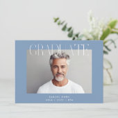 デザイナーモダン大学院写真卒業 案内状 (スタンド正面)