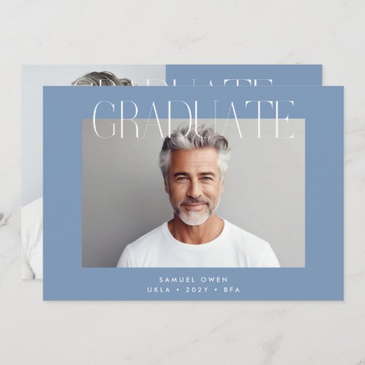 デザイナーモダン大学院写真卒業 案内状 (正面/裏面)