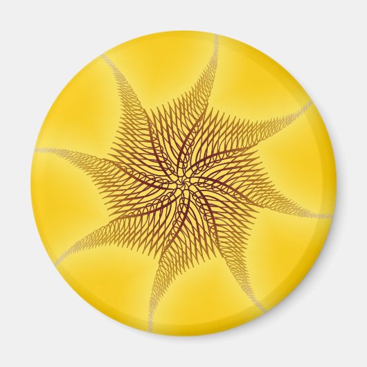 デザイナーモチーフ：抽象芸術パターン マグネット (正面)