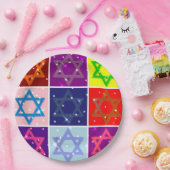 デザイナーユダヤ人祝日紙プレート- MogenDavid ペーパープレート (パーティー)