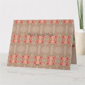 デザイナーレッドフローラサンキューカード カード (裏面)