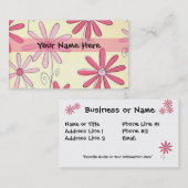 デザイナーレディースプロファイルカードテンプレート 名刺 (正面/裏面)