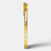 デザイナーワニCrocodileスキンシャイニー金ゴールド Case-Mate iPhoneケース (裏面 / 左)