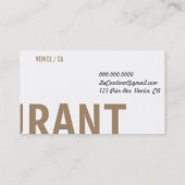 デザイナー両面の飲食業カード 名刺 (裏面)