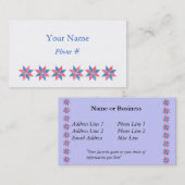 デザイナー個人プロファイルカードテンプレート 名刺 (正面/裏面)