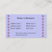 デザイナー個人プロファイルカードテンプレート 名刺 (裏面)