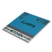 デザイナー台所Trivetのパーソナライズなテンプレート タイル (側面)