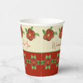 デザイナー感謝祭オレンジフローラ 紙コップ (右)
