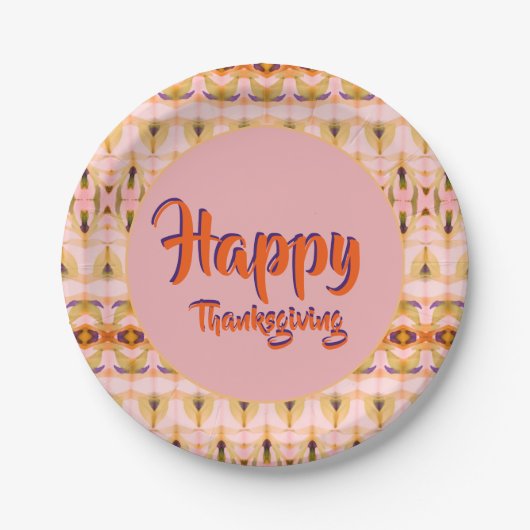 デザイナー感謝祭紙デコール7 ペーパープレート (正面)