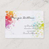 デザイナー抽象的なプロフィールカード 名刺 (裏面)