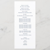 デザイナー文字結婚式 プログラム (裏面)