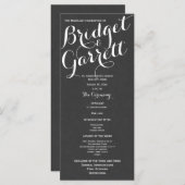 デザイナー文字結婚式 プログラム (正面/裏面)