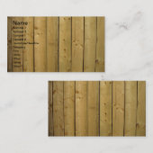 デザイナー木製の木の塀の名刺 名刺 (正面/裏面)
