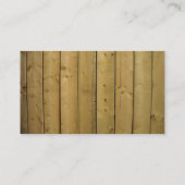 デザイナー木製の木の塀の名刺 名刺 (裏面)