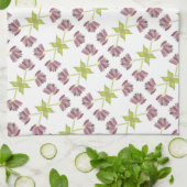 デザイナー梅フローラライム付きタオル キッチンタオル (折り畳み)