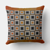 デザイナー無謀さの秋のオレンジ黒い灰色の枕 クッション (裏面)