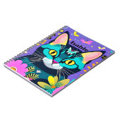 デザイナー猫好き猫ママデザイン ノートブック (左側)