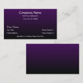 デザイナー紫色の黒は名刺衰退します 名刺 (正面/裏面)