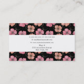 デザイナー花パターンヘアーサロンの名刺 名刺 (裏面)