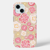 デザイナー花柄Apple Iphone 15カバーケース