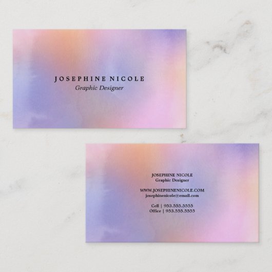 デザイナー虹の名刺 名刺 (正面/裏面)