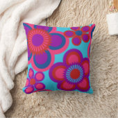 デザイナー装飾用クッション – 花 – 明るい色 クッション (ブランケット)