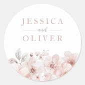 デザイナー赤面フローラオールシーズ結婚ンズ ラウンドシール (正面)