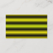 デザイナー黄色く黒いネオンのストライプな名刺 名刺 (裏面)