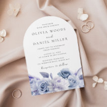 デザイナー アーチ ダスティーブルー フラワー ウェディング