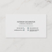 デザイナー&インテリアデコレーター 名刺 (裏面)