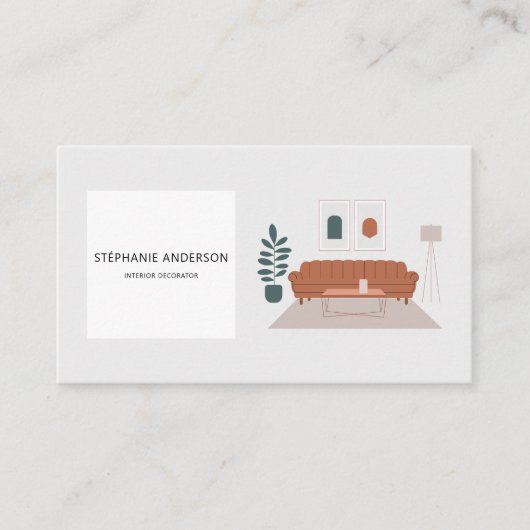 デザイナー&インテリアデコレーター 名刺 (正面)