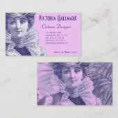 デザイナー、洋品店のためのヴィンテージのファッションカード 名刺 (正面/裏面)