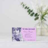 デザイナー、洋品店のためのヴィンテージのファッションカード 名刺 (スタンド正面)