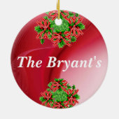 デザイパーソナライズされたナーのクリスマス装飾テンプレート セラミックオーナメント (裏面)
