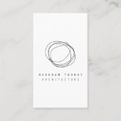 デザイミニマルナモダンの落書きロゴ 名刺 (正面)