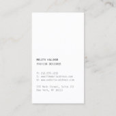 デザイミニマルナー落書きロゴのバラ金ゴールド 名刺 (裏面)