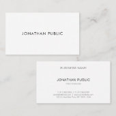 デザイモダンお洒落ナープレーン美しいトレンディー 名刺 (正面/裏面)